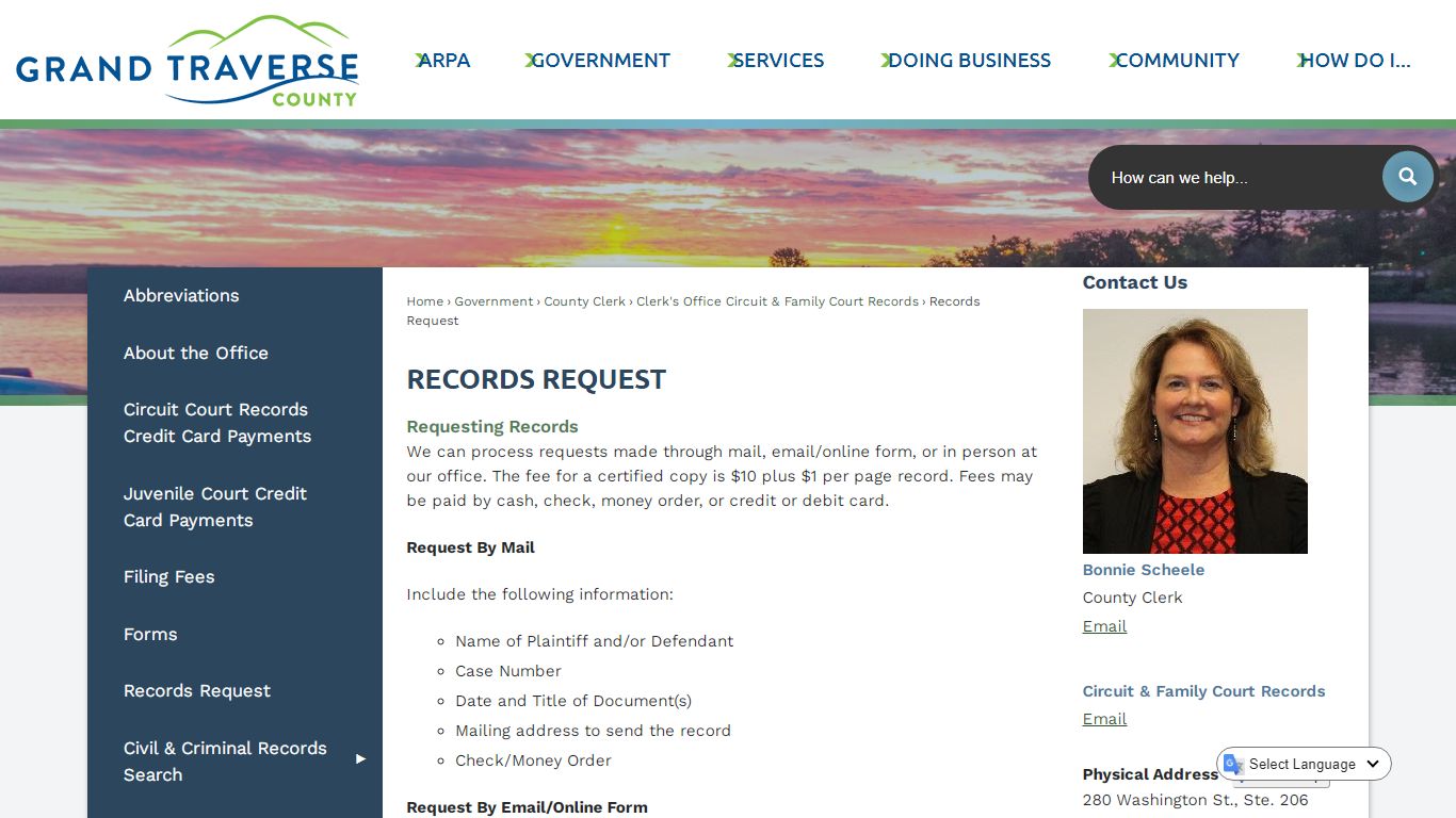 Records Request | Grand Traverse County, MI